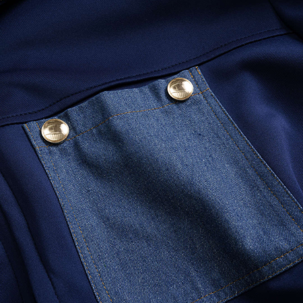 The Marseille Contrast-Denim Zip Jacket