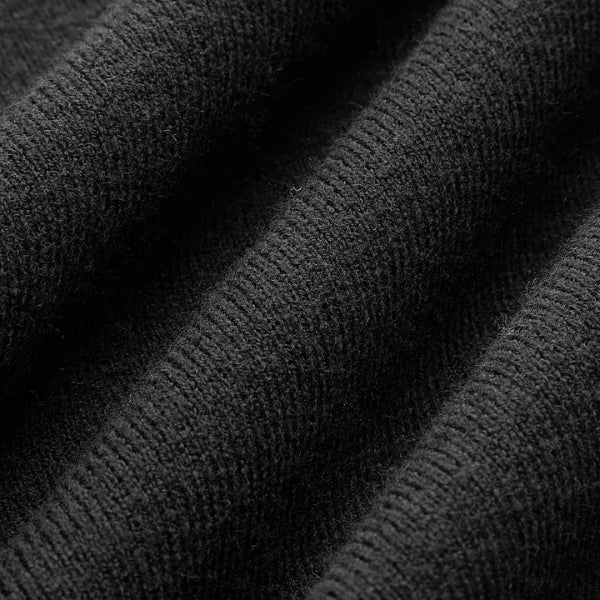 The Milano Contrast-Cuff Mock Neck Knit Top