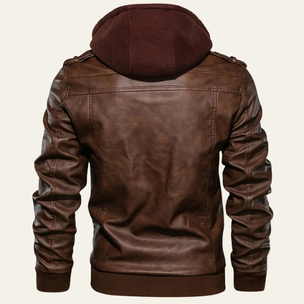 The Oslo Hooded Leather Jacket