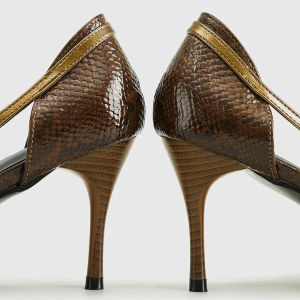 The Verona Buckled Strap Pointed Heels