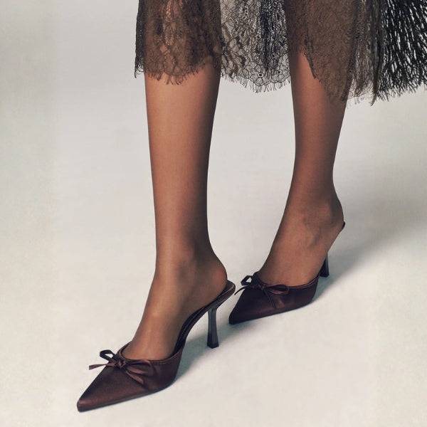 The Verona Bow-Detail Slingback Heels