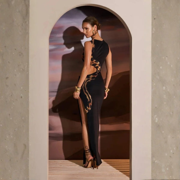 The Cairo Cutout Embellished Maxi Dress