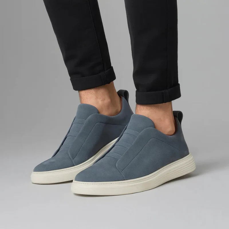 The Riviera Elastic-Strap Suede Sneakers