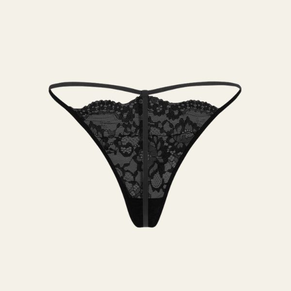 The Verona Sheer Lace Thong Set