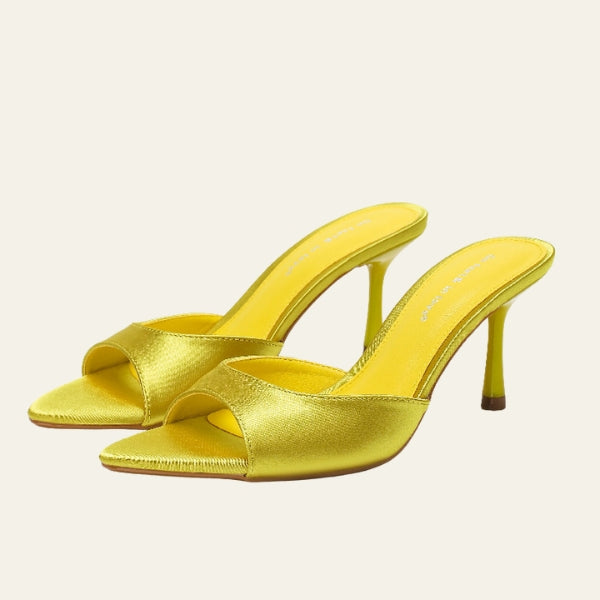 The Riviera Minimalist Stiletto Mule Heels
