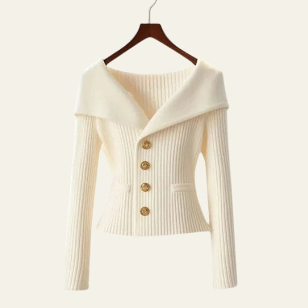 The Kensington Ribbed Button-Up Sweater