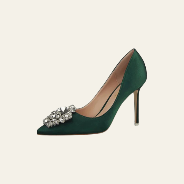 The Aurelia Crystal-Embellished Pointed-Toe Heels