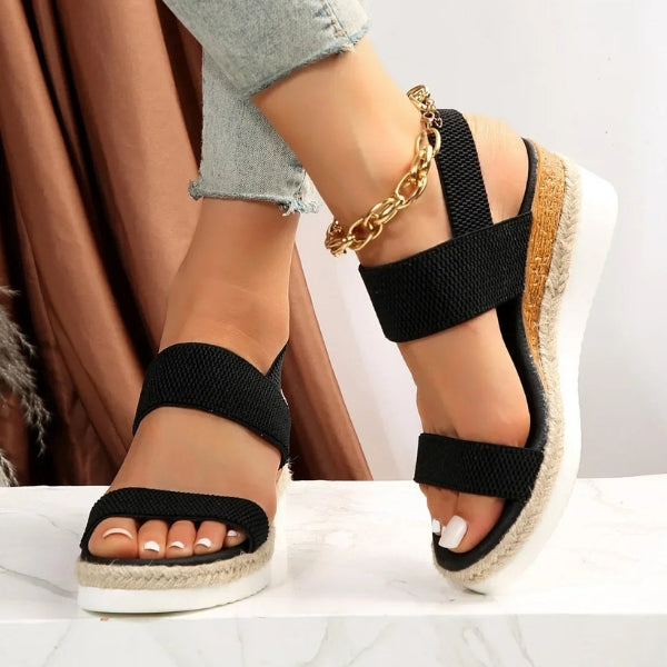 The Riviera Elastic-Strap Espadrille Sandals