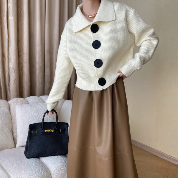 The Verona Oversized Button Knit Cardigan