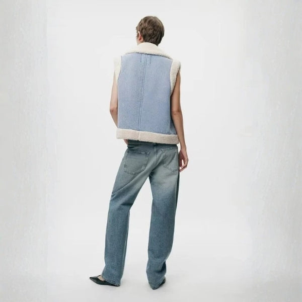 The Oslo Denim Sherpa Vest