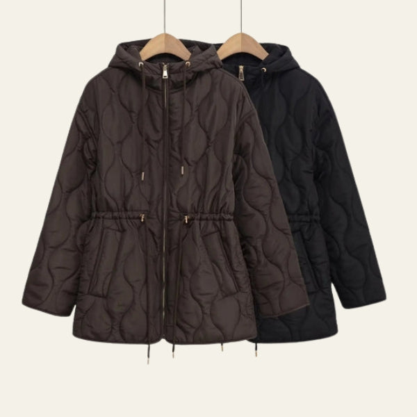 The Aspen Hooded Quilted Drawstring Jacket