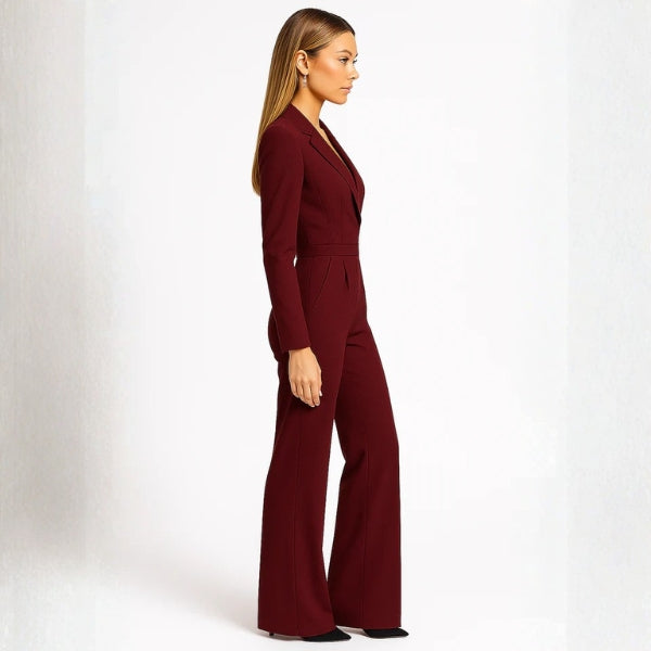 The Vienna Tailored V-Neck Jumpsuit