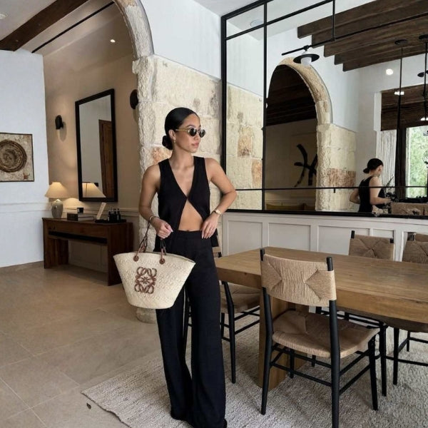 The Mallorca Logo-Detail Woven Tote