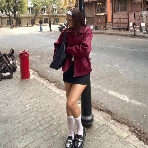 The Vienna Burgundy Jacket