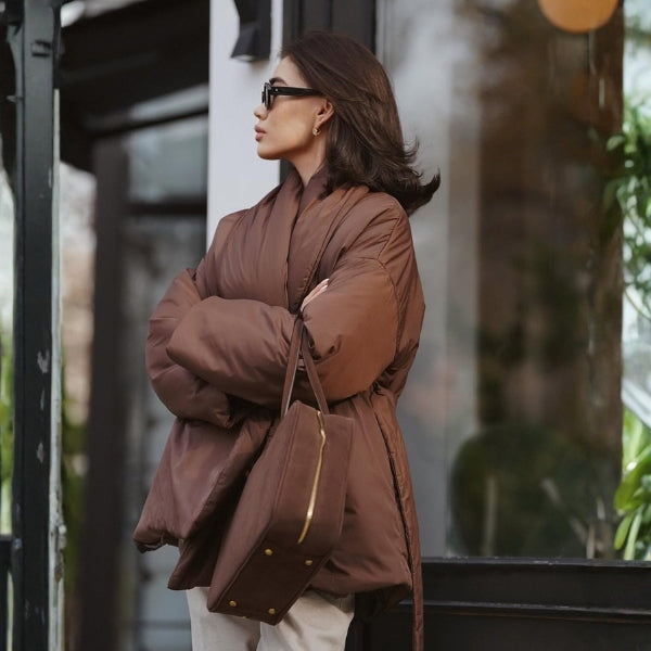 The Aspen Tie-Belt Puffer Coat