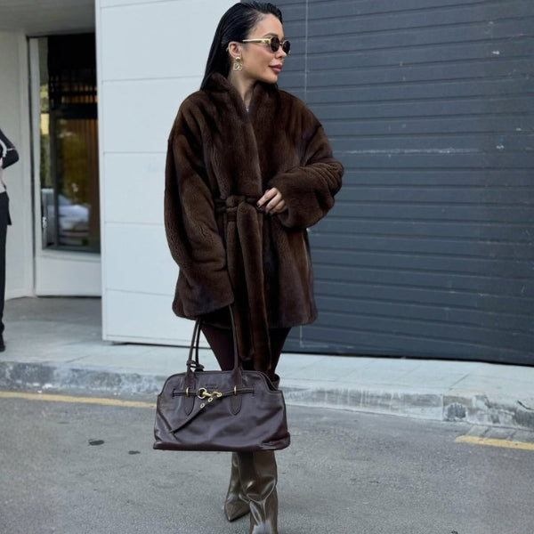 The Aspen Belted Plush Jacket