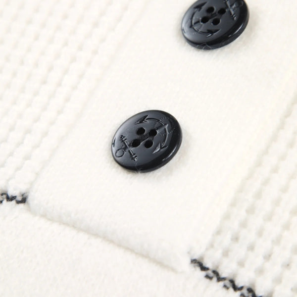 The Aspen Button-Neck Textured Knit Pullover