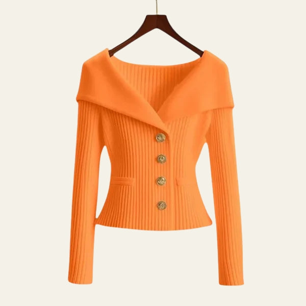 The Kensington Ribbed Button-Up Sweater
