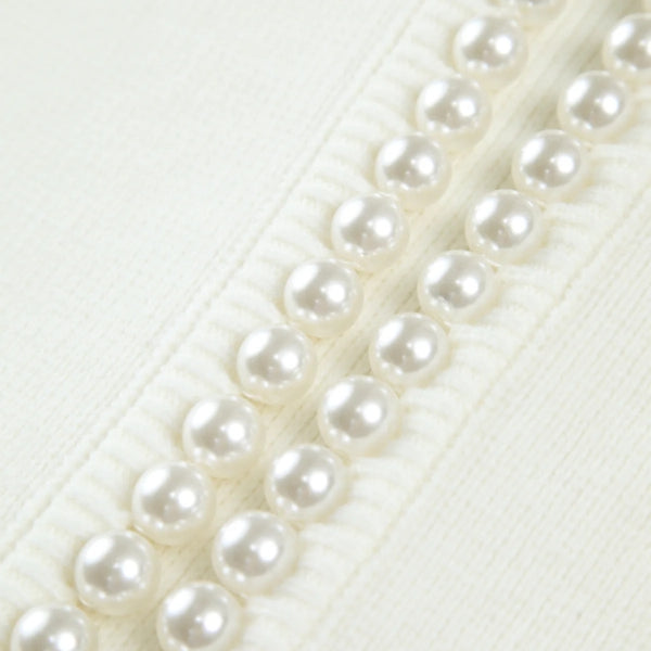 The Monaco Pearl-Trim Knit Cardigan