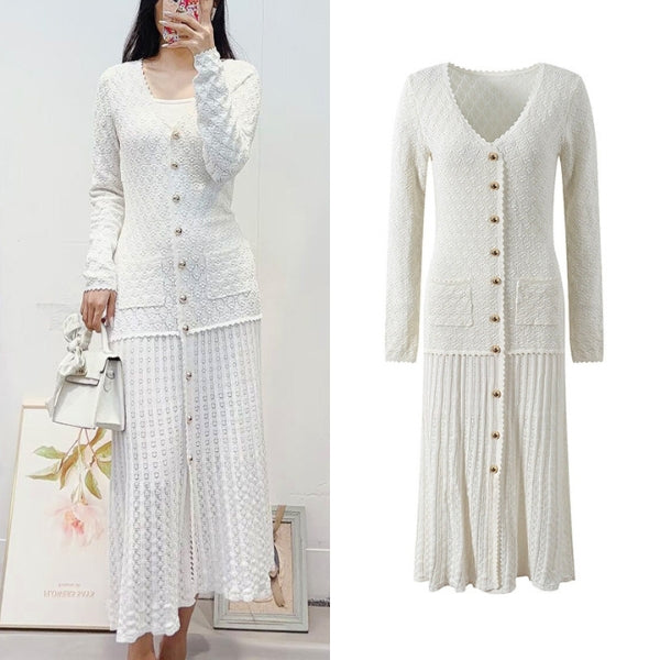 The Amalfi Knit Button Dress