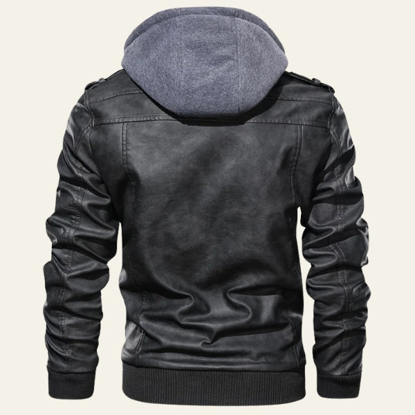 The Oslo Hooded Leather Jacket