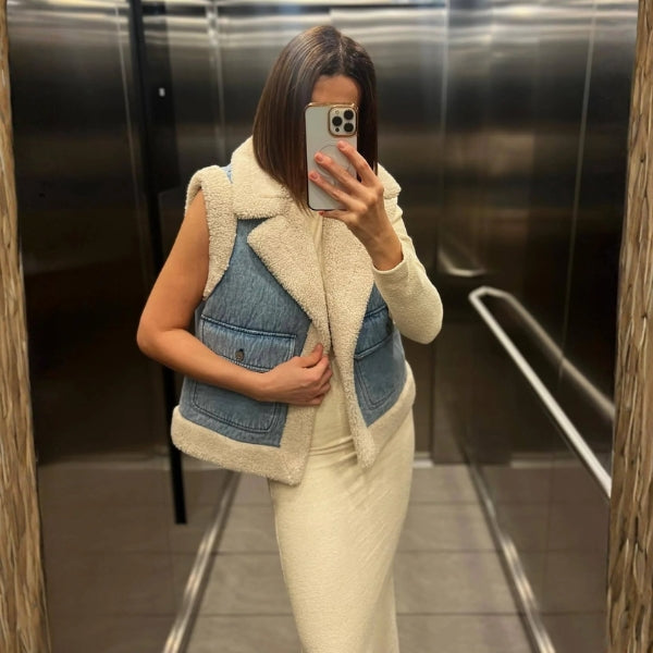 The Oslo Denim Sherpa Vest