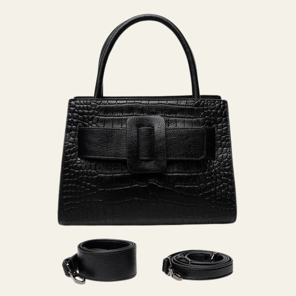 The Florence Buckle-Front Top-Handle Tote