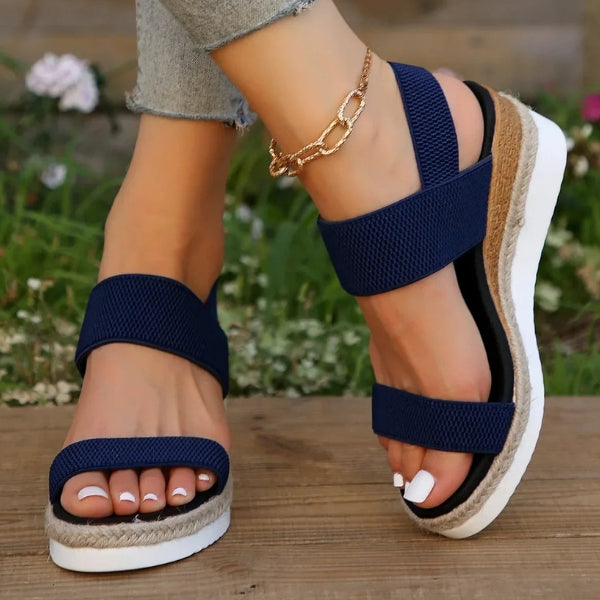 The Riviera Elastic-Strap Espadrille Sandals