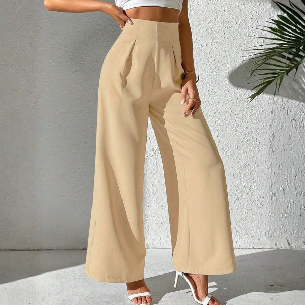 The Capri Pleated Wide-Leg Trousers