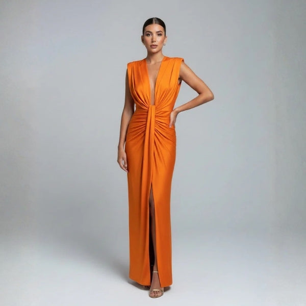 The Monaco Twisted-Front Maxi Dress