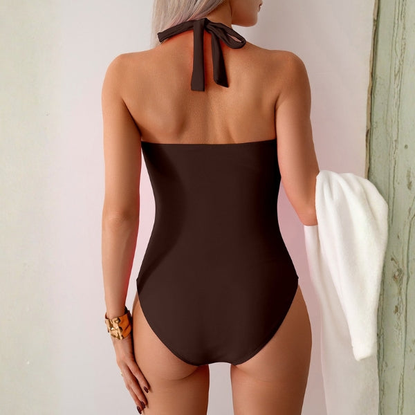 The Riviera Ruched Halter Swimsuit
