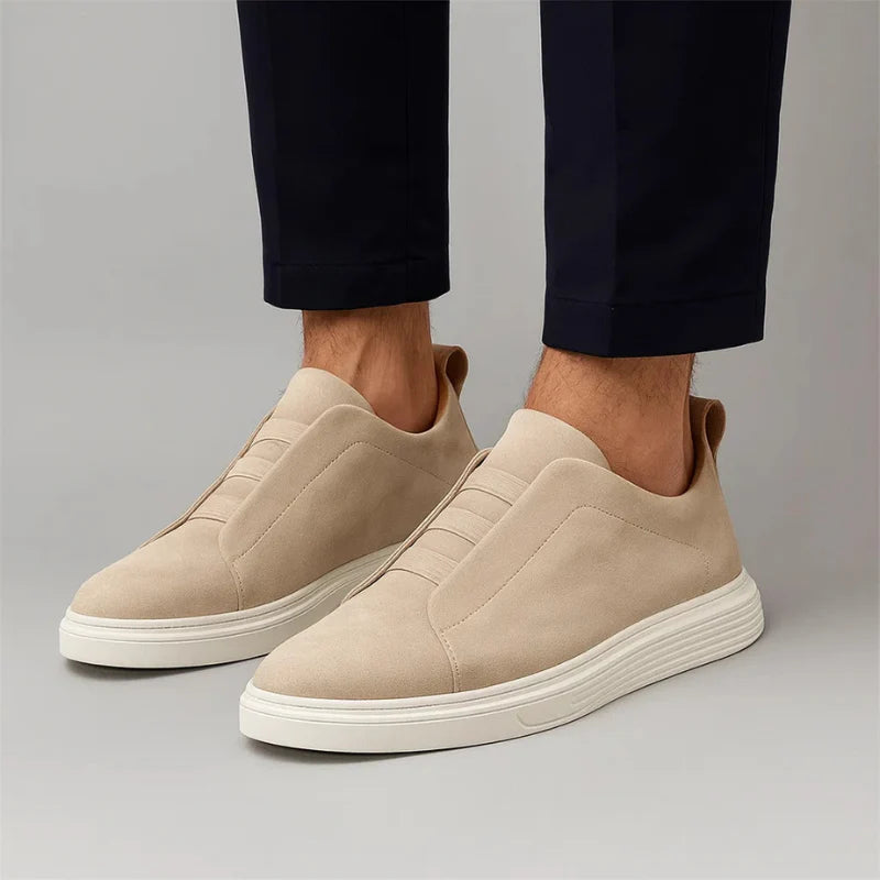 The Riviera Elastic-Strap Suede Sneakers