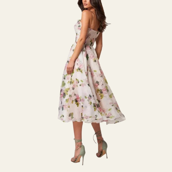 The Amalfi Fitted-Bodice Midi Dress