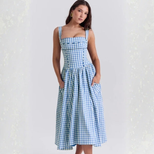 The Provence Corset-Style Midi Dress