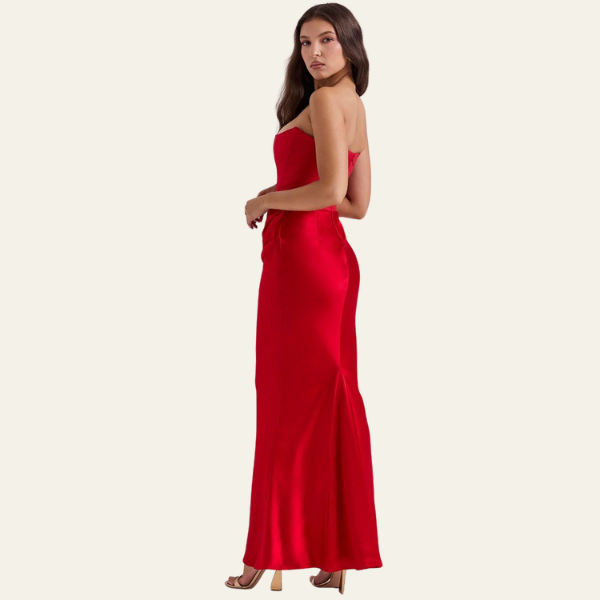 The Vienna Satin Evening Maxi Dress