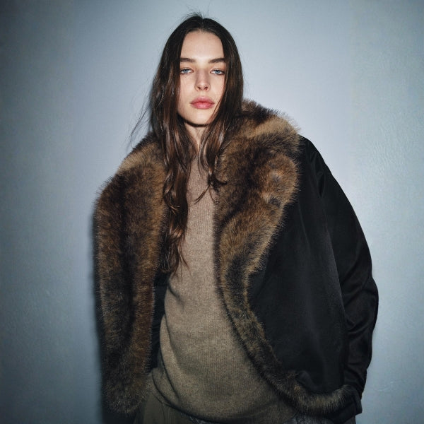 The Aspen Faux-Fur Collar Bomber Jacket