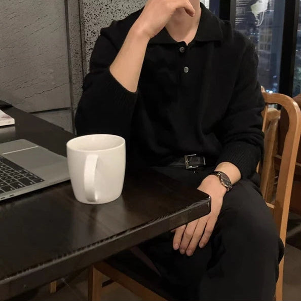 The Oslo Soft-Knit Polo Sweater