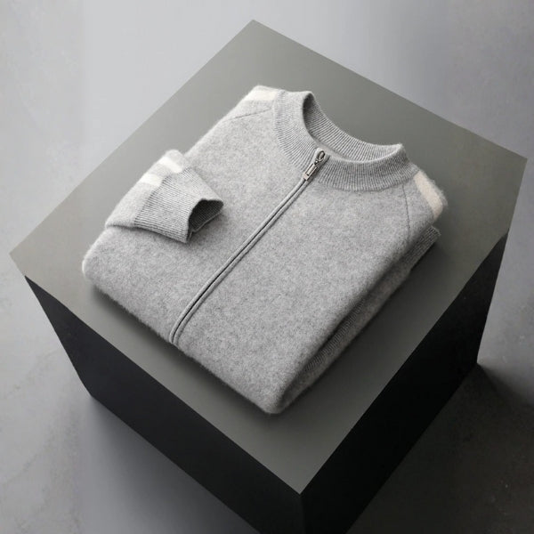 The Oslo Wool Track Zip Knit