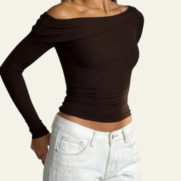 The Milan Asymmetrical Off-Shoulder Top