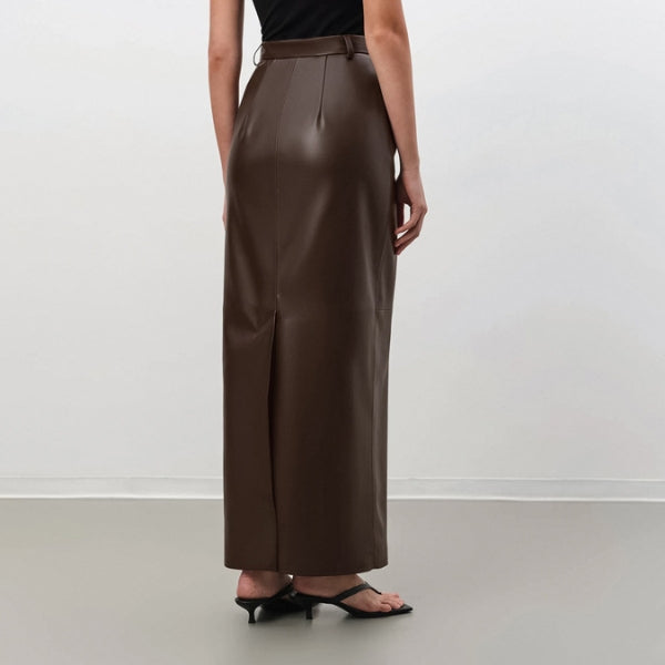 The Soho Leather Maxi Skirt