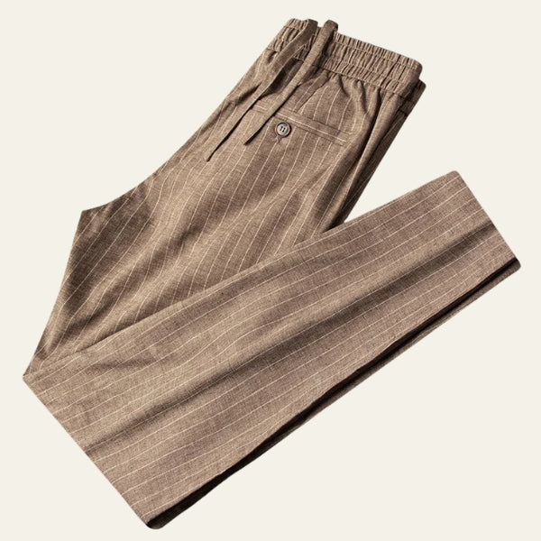 The Milano Pinstripe Drawstring Trousers
