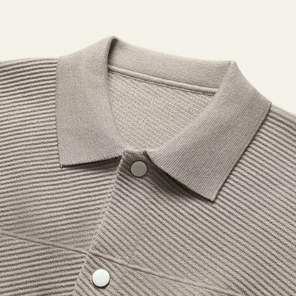 The Hudson Ribbed Snap-Front Cardigan