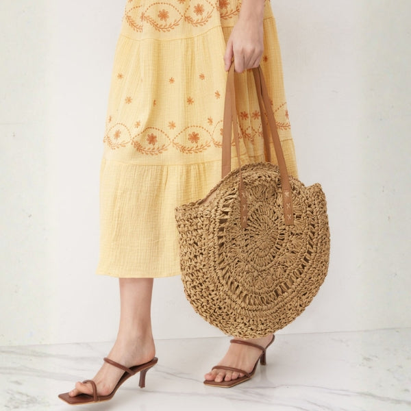 The Sorrento Woven Straw Tote