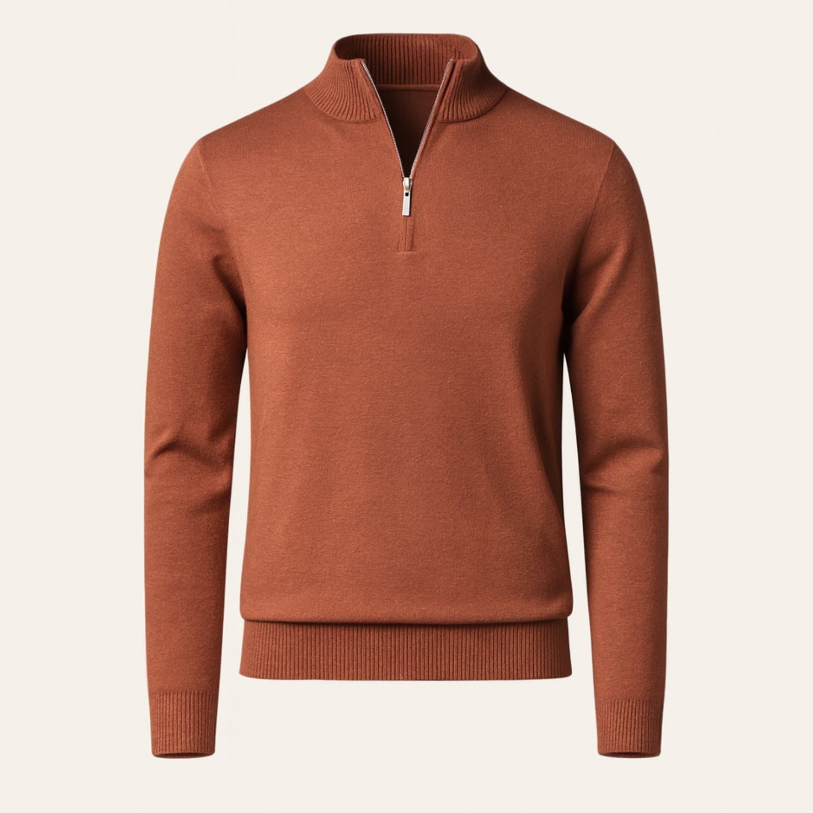 The Cortina Stand Collar Half-Zip Sweater