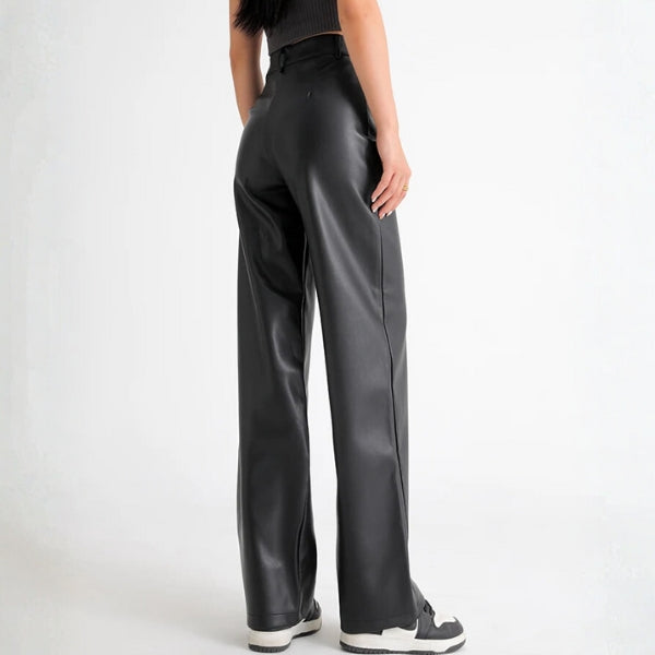 The Soho High-Waist Leather Trousers