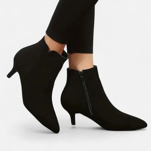 The Siena Suede Zip Ankle Boots