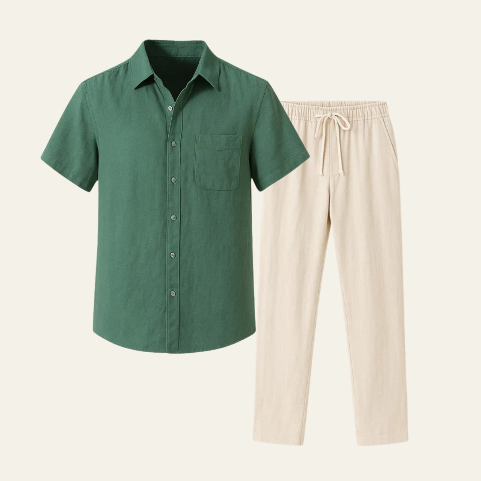 The Provençal Linen Set Beige