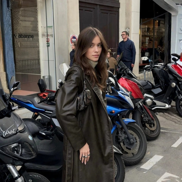 The Milan Leather Trench Coat