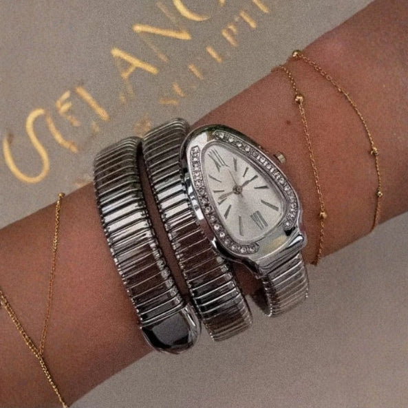 The Serpentine Wrap Crystal-Trim Watch