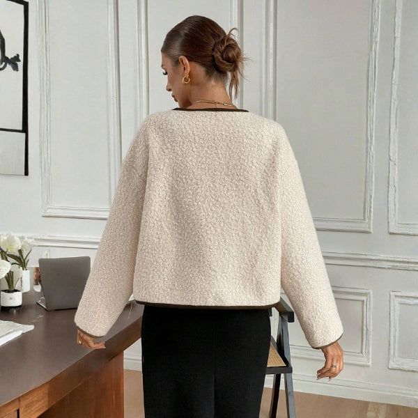 The Florence Bow-Trim Bouclé Jacket